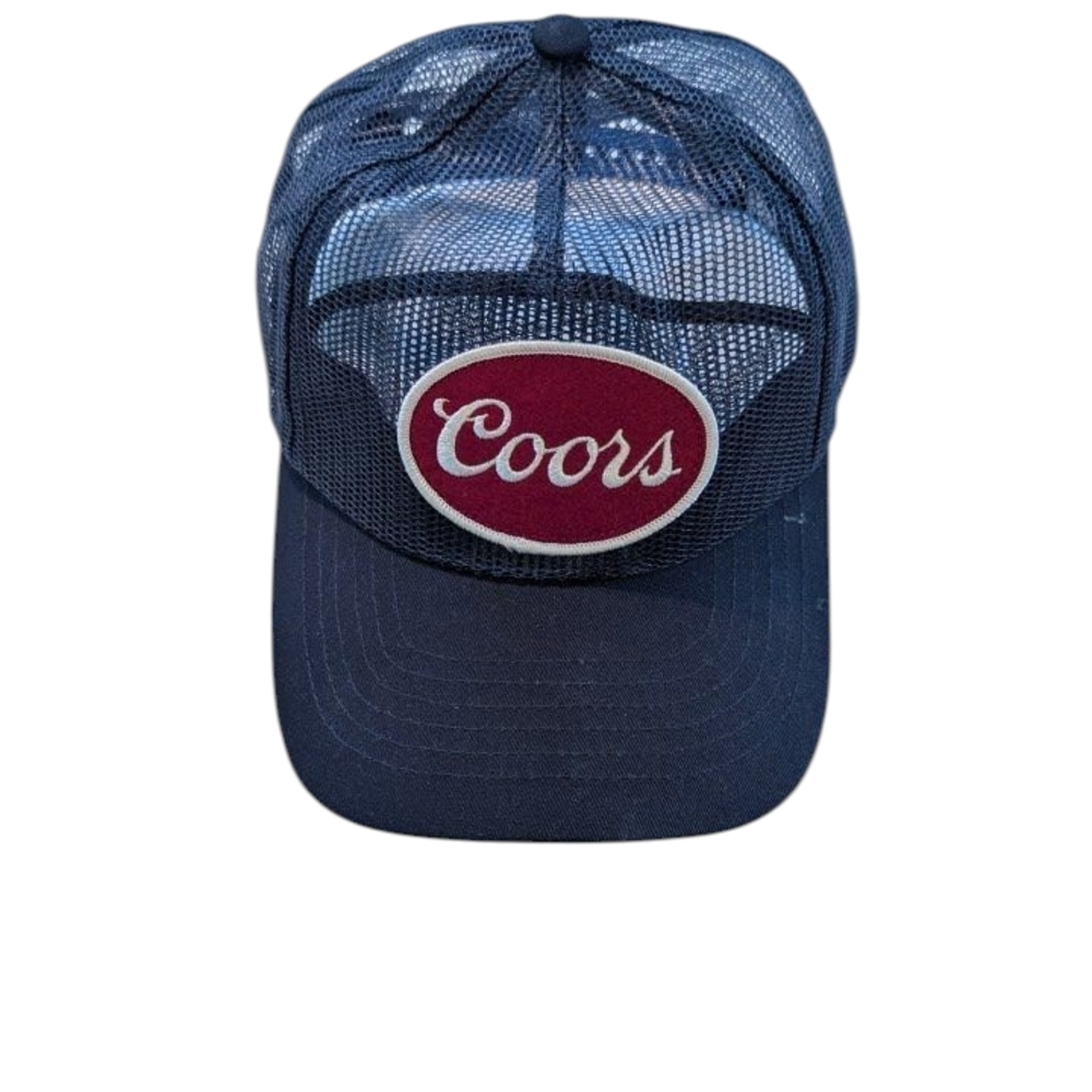 Coors beer Huckberry brand blue mesh trucker hat